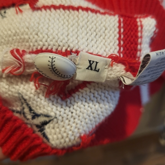 Vintage Cleveland Indians Wahoo Womens Red White & Blue Marisa Christina Vest XL - Picture 4 of 9